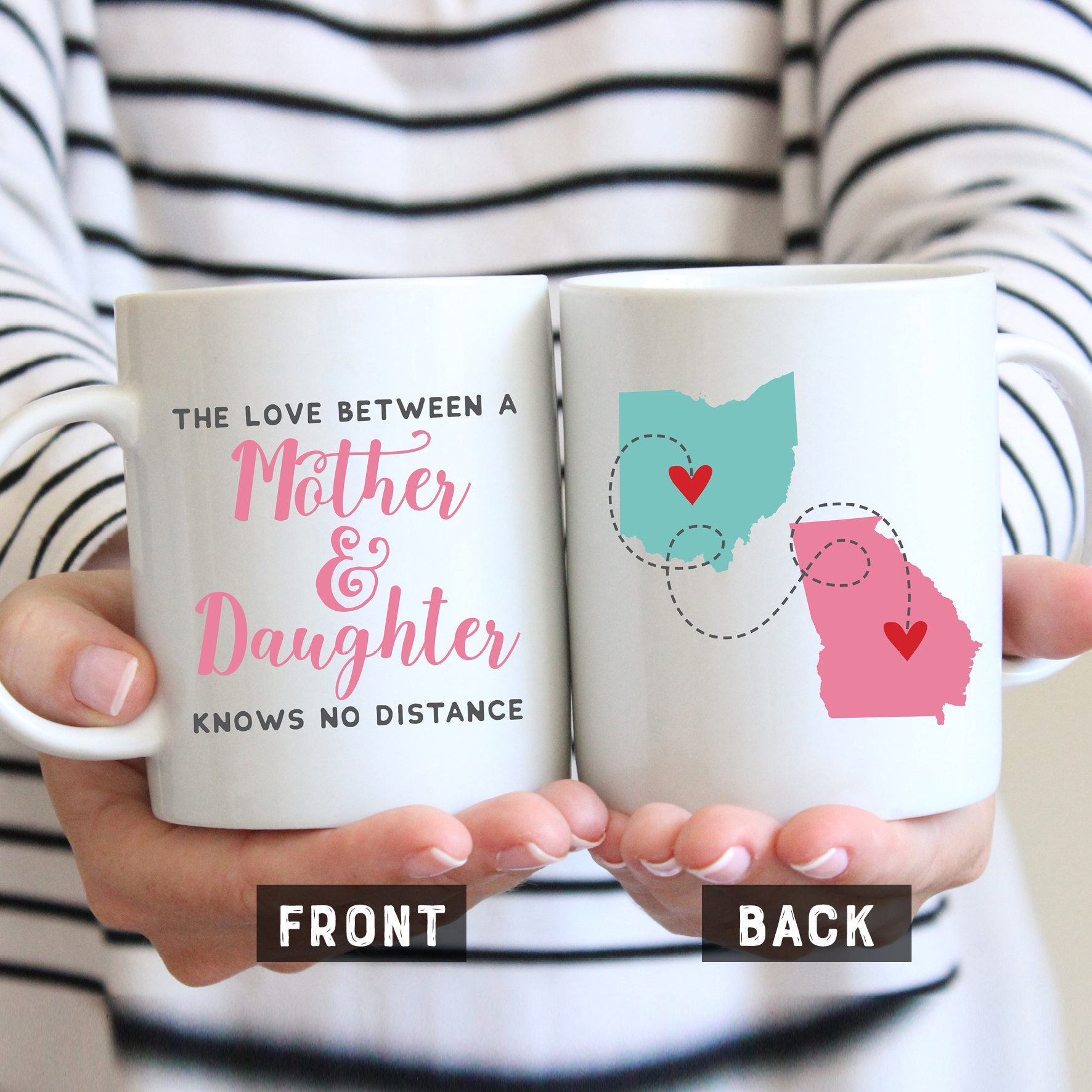 Long Distance Mug For Mother Mother Daughter Gift Love Etsy