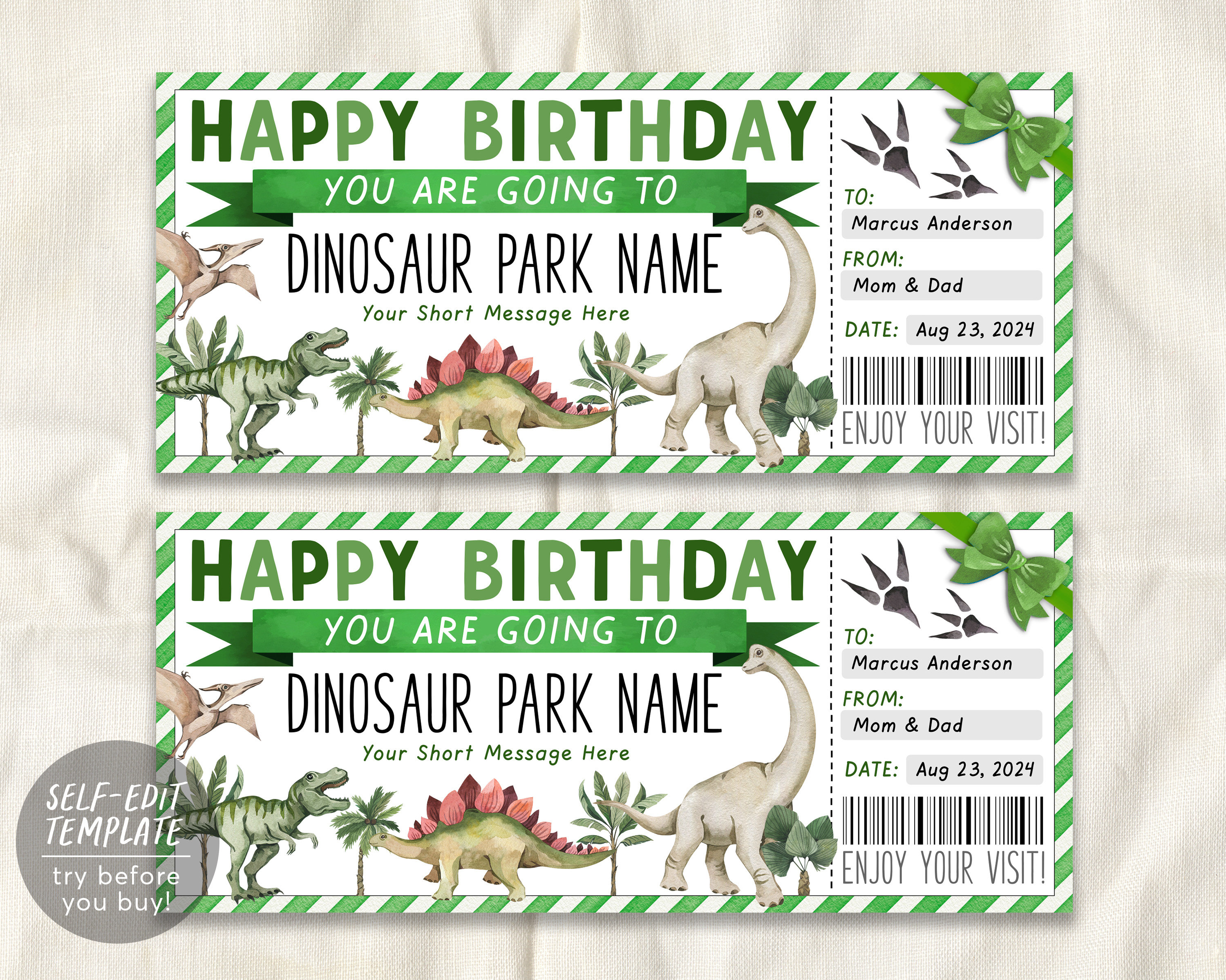 Dankeskarte Mit Dino-Motiv, 10,4 X 14,7 Cm – Inkl. Umschlag, Witzig & Kindgerecht