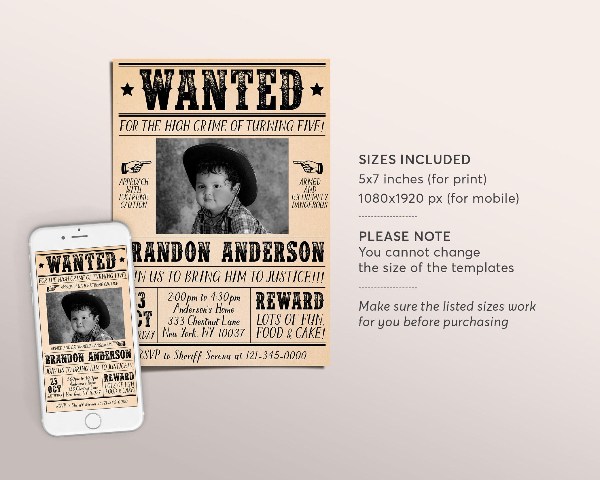 Cowgirl Wanted Poster Invitation Wanted Poster, Classic Western