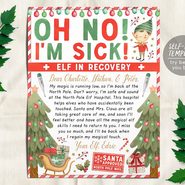 Elf Recovery Letter - Etsy