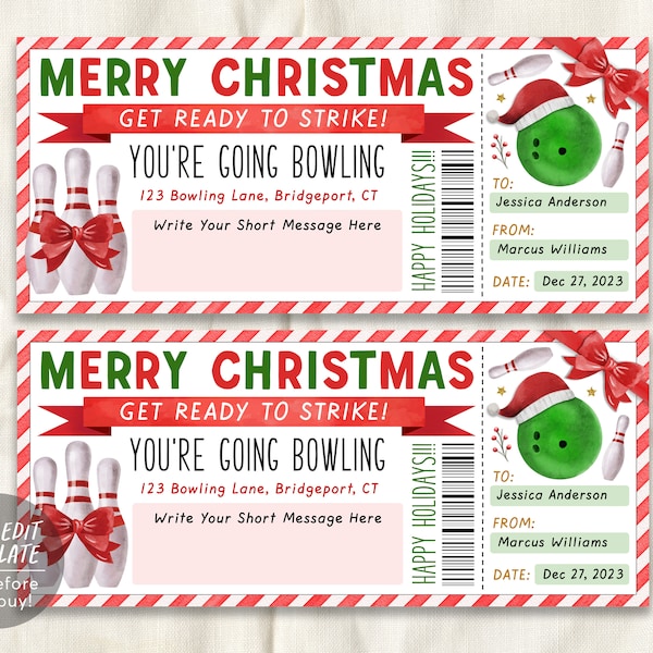 Bowling Printable Certificates Etsy