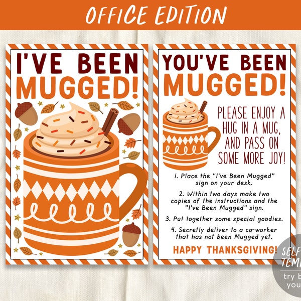 Free Printable For I ve Been Mugged Etsy