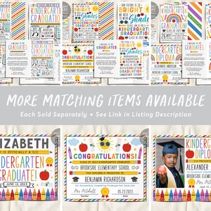 Graduation Program Editable Template for Kindergarten, Pre-k Preschool