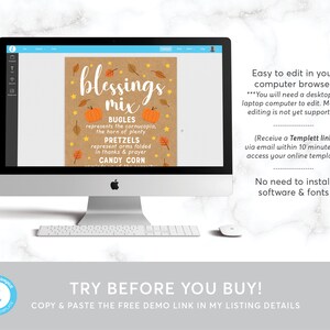 Printable Blessings Mix Gift Tag Editable Template - Etsy