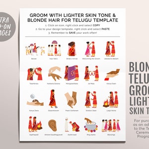 Blonde Telugu Groom With Lighter Skin Tone, Add-On Listing For The Telugu Ceremony Program
