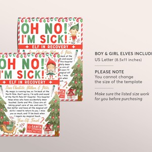 Christmas Elf Recovery Letter Editable Template, Elf Lost Magic Letter ...