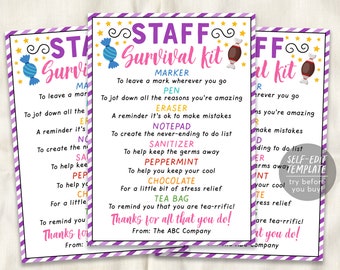 Boss Survival Kit Gift Tags Editable Template, Boss Appreciation Day, –  Puff Paper Co