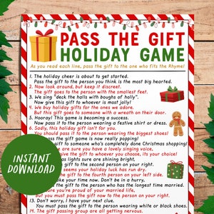 Geef het cadeau-vakantiespel door, geef het cadeau-vakantiespel door aan het huidige kantoorcollega Kerstfeest-ijsbreker-activiteitenspel, geef het pakketgroepspel door