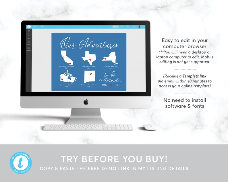 Editable Custom Travel Map Print Template Our Adventures - Etsy