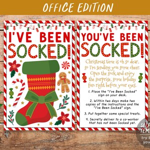 We've Been Socked Christmas Office Party Game Editable Template, I've ...