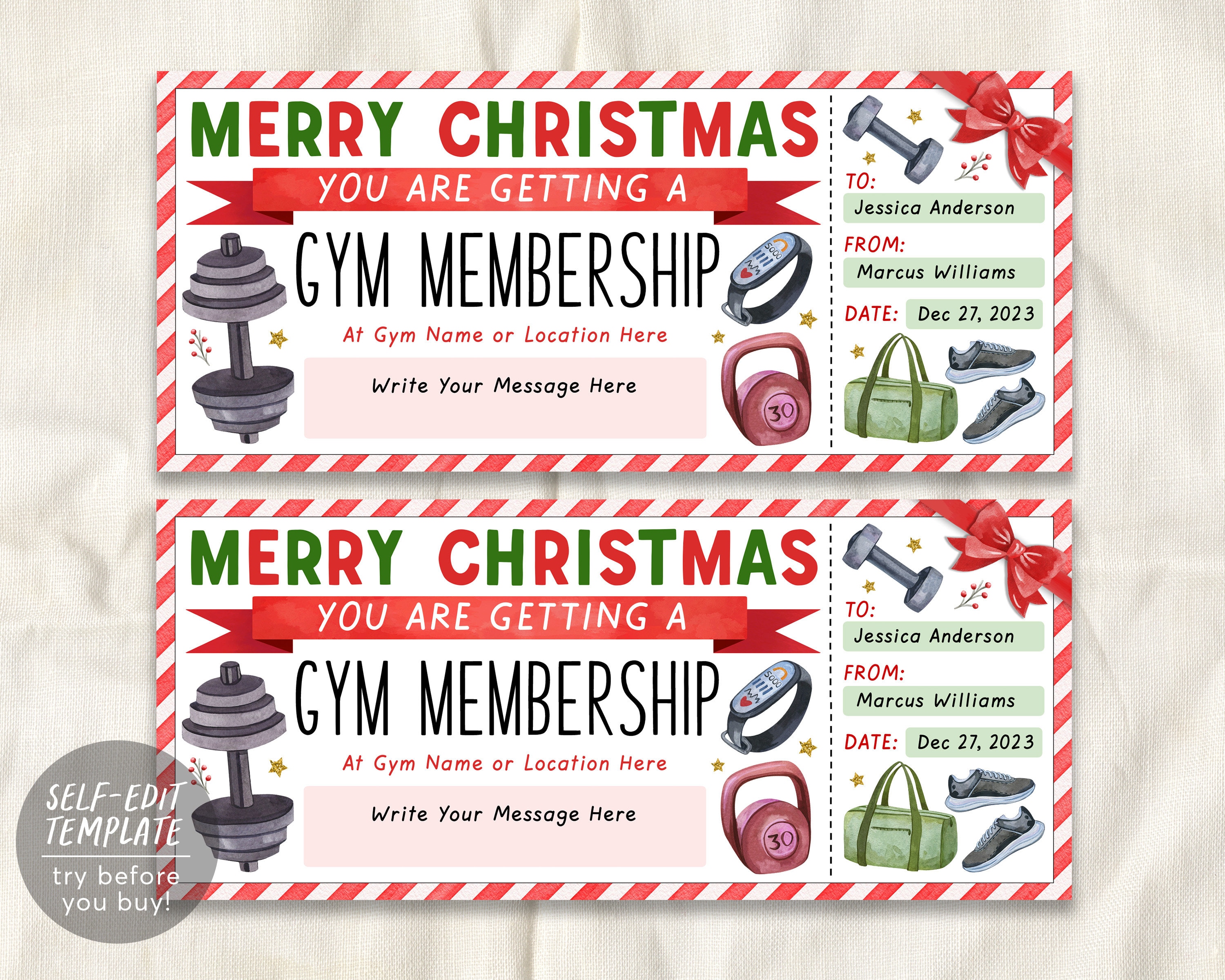 Gym Workout & Fitness Gift Voucher Graphic by Ju Design · Creative