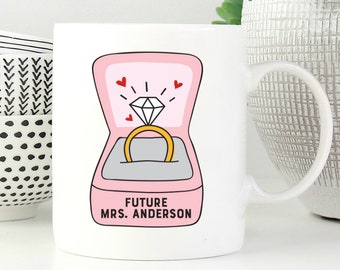 Funny Engagement Mug, Future Mrs Mug, Funny Engagement Gift, Engagement Gifts, Proposal Gift, Bride To Be Mug, Future Mrs Gift