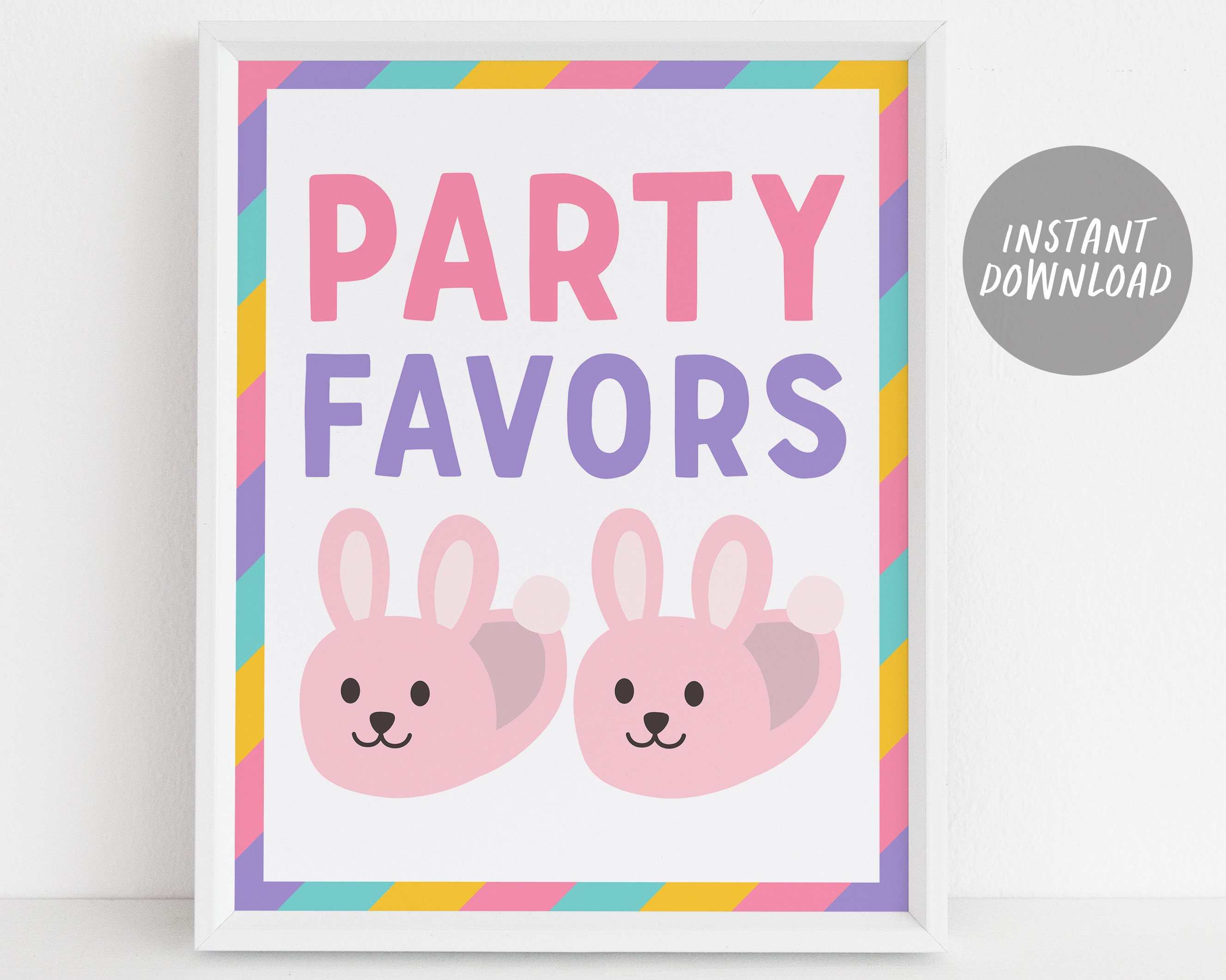 Pyjamas Signs Pizza Popcorn and Pajamas Party Signs BUNDLE for Birthday, Popcorn Bar ...