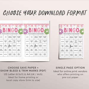 Donut Baby Shower Games Package Bundle Editable Template, Girl Pink ...