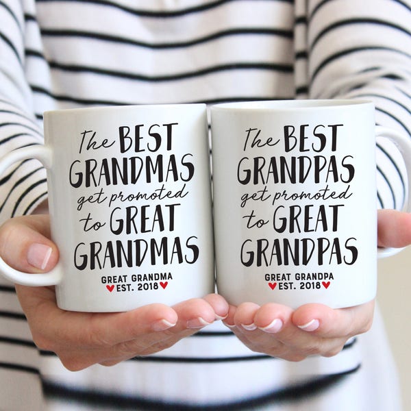 Great Grandparents Pregnancy Announcement, Great Grandparents Pregnancy Reveal to Great Grandparents, Mug Gifts for Great Grandparents To Be