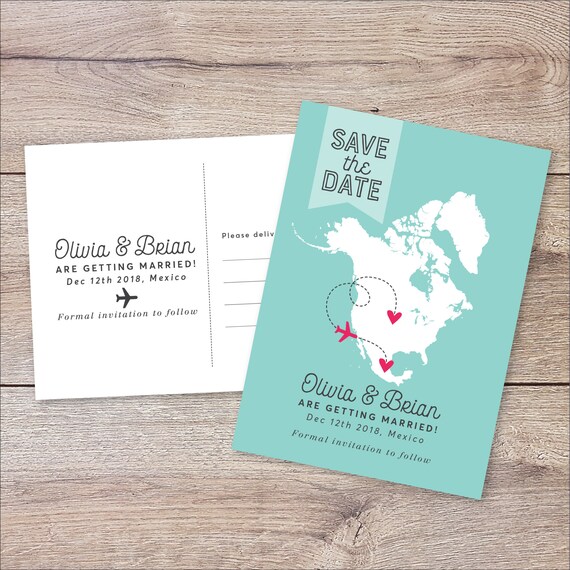 Destination Wedding Save The Date Destination Wedding Etsy