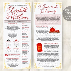 Chinese Wedding Program, Chinese Tea Ceremony, Asian Theme Wedding Reception, Guide to Tea Ceremony, Vietnamese Wedding, Chinese Invitation