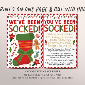 We've Been Socked Christmas Game Editable Template, You've Been Elfed ...