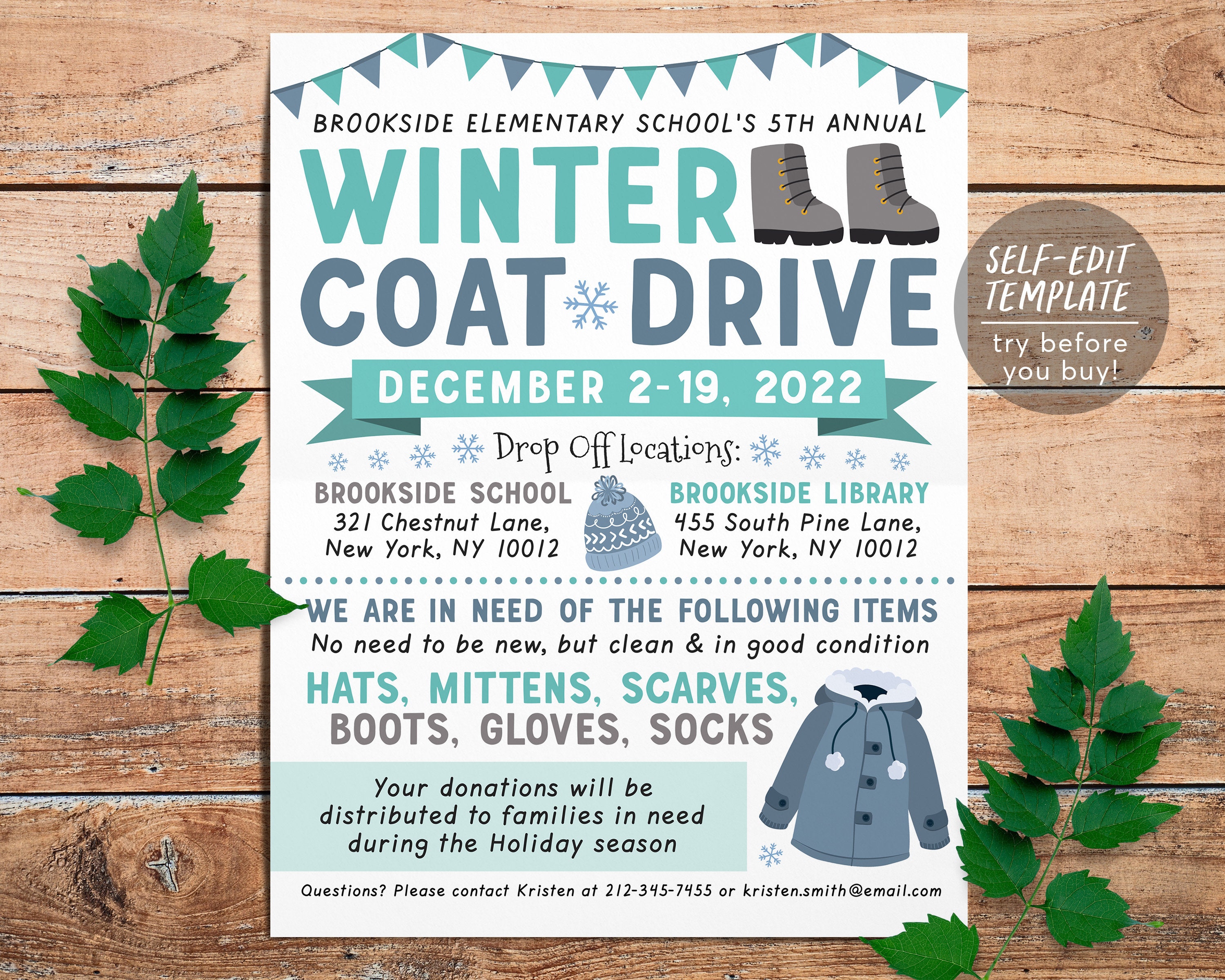 Editable blanket drive flyer Editable blanket in need -  Portugal