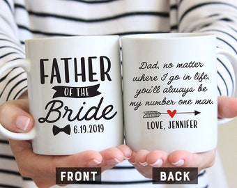 Father of the Bride Mug, Personalized Father of the Bride Gift from Bride, Gift for Dad Wedding Gift from Daughter, Father Wedding Mug