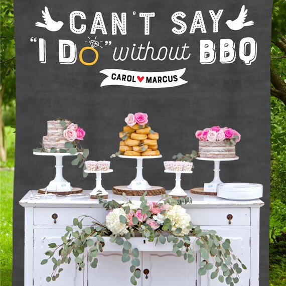 I Do Bbq Backdrop Bbq Wedding I Do Bbq Decorations Etsy