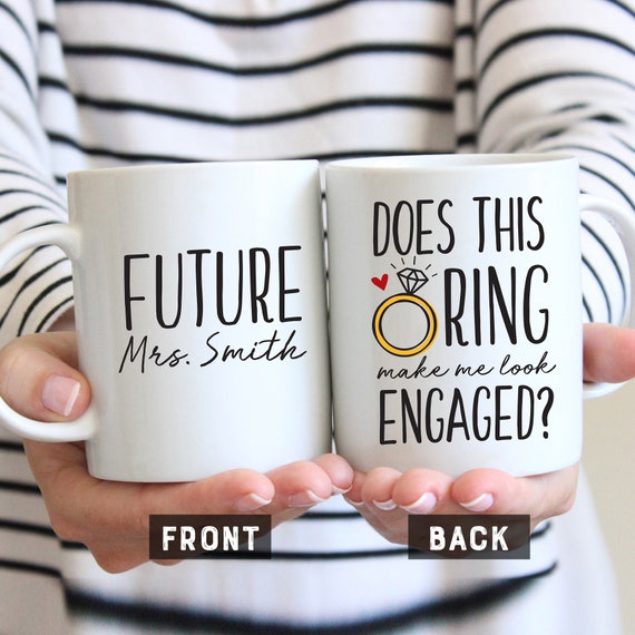 Do I Look Engaged? Personalized 30 oz. Oversized Coffee Mug