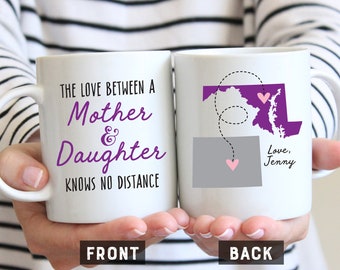 Long Distance Gift for Mom, Mothers Day Mug, Long Distance Mug For Mother, Personalized Mothers Day Gift, Mother Daughter Gift, Mother Gift