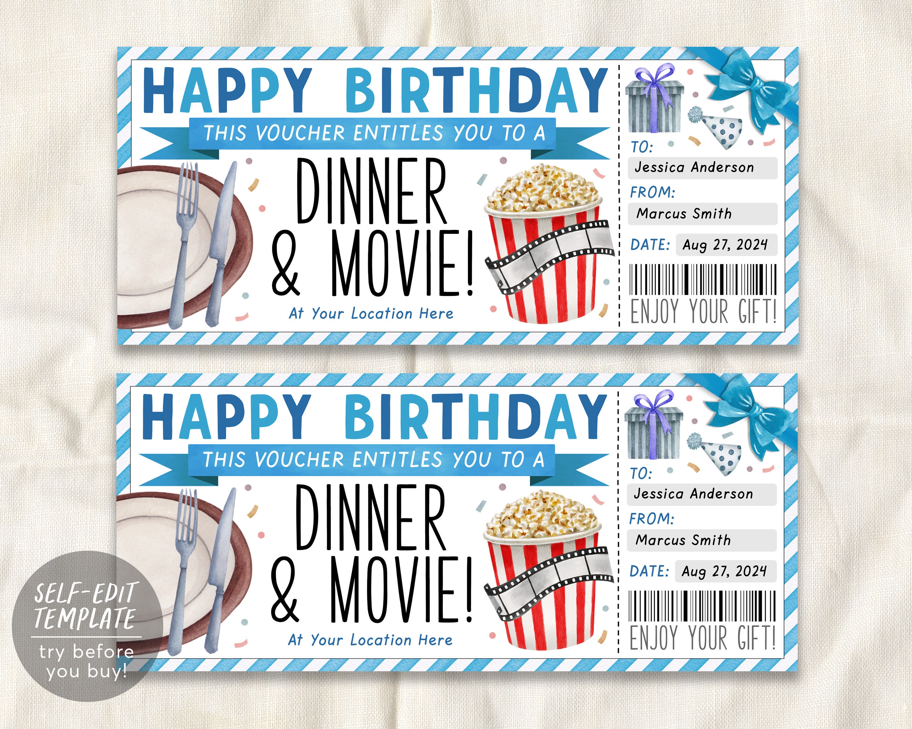 Biglietto Gratta E Vinci Vuoto Con Adesivo Dorato - Buono Regalo Personalizzabile Per Compleanno, Cinema, Cena, Viaggio