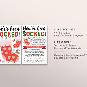 We've Been Socked Game Editable Template, Christmas Stocking You've ...