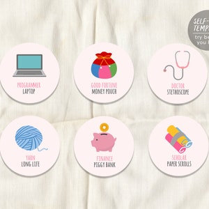 Editable Doljabi Jar Tags Label Template, Doljabi Chalkboard, Girl Boy Dol, Doljanchi Dohl, Korean First Birthday, Printable Zhuazhou