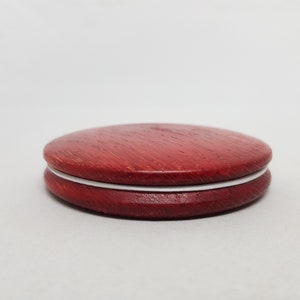 Red Darning Mushroom Darning Disc sock darning craft gift handmade recycled sustainable reused clothing repair StopfPilz