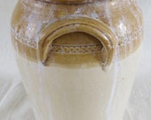 Vintage Salt Glazed Pot Antique Stoneware Country Farmhouse Kitchen Storage Kitchen Decor Container Jar Flower Pot Planter C. 1900