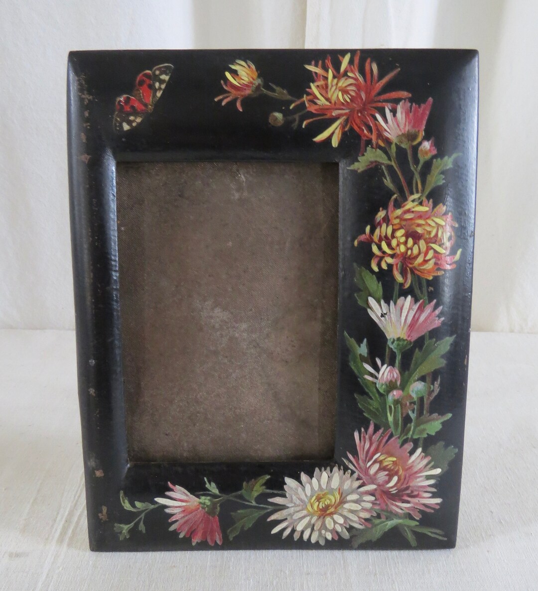 Rare Hand Painted Paper Mache Photo Frame C.1910/ Edwardian Etsy