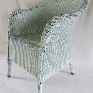 Sillón Lloyd Loom original y raro, vintage, c.1926-41/ Silla Lloyd Loom genuina