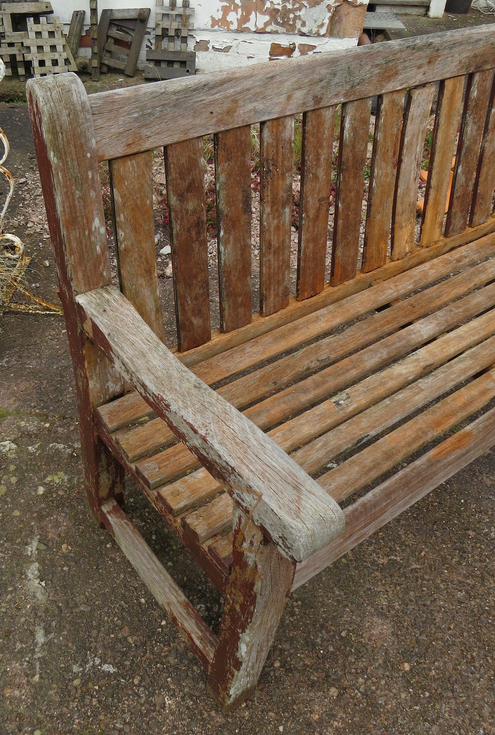 Vintage Rustic Garden Bench Mid 20th C. / 3 Seater Rustic Etsy