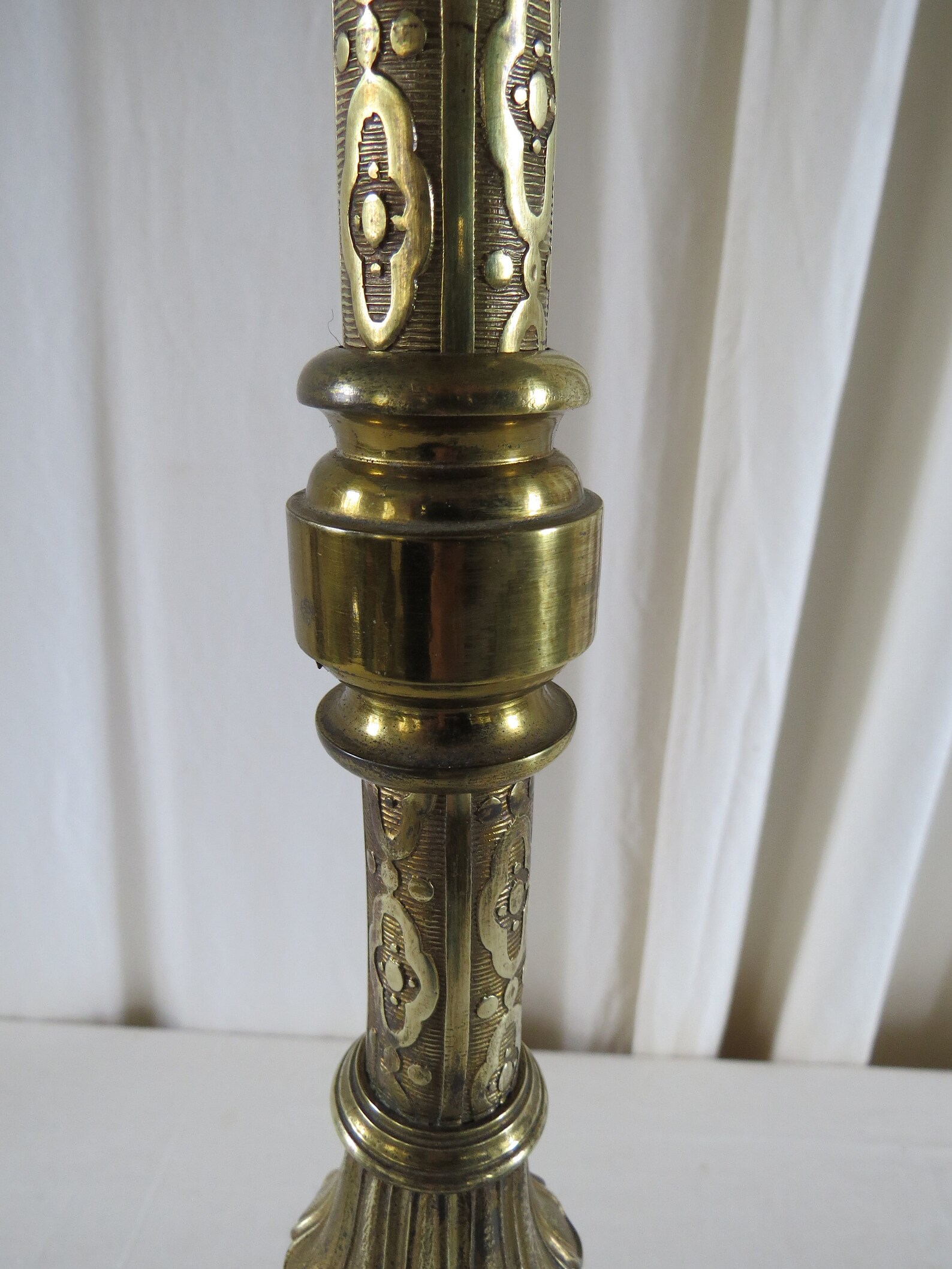 Side Table / Antique Victorian Brass Side Table Mid 19th C. / A Brass