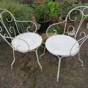FRENCH CARVER GARDEN Chairs. Mid 20th Century.