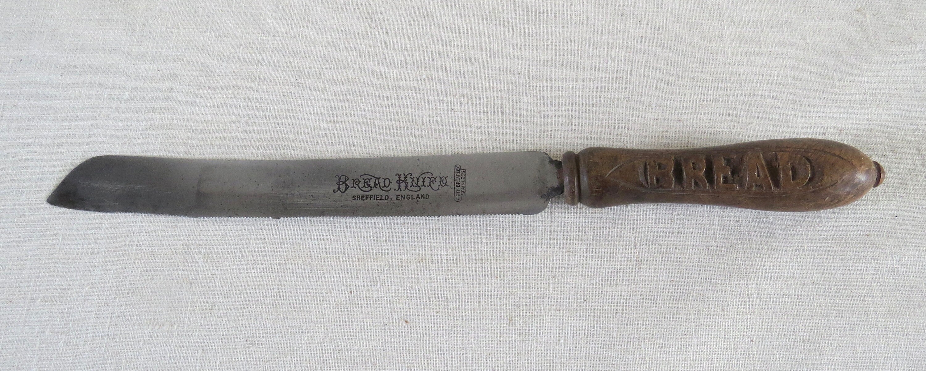 Vintage Carved Bread Knife Early 20th C. / Sheffield England Etsy