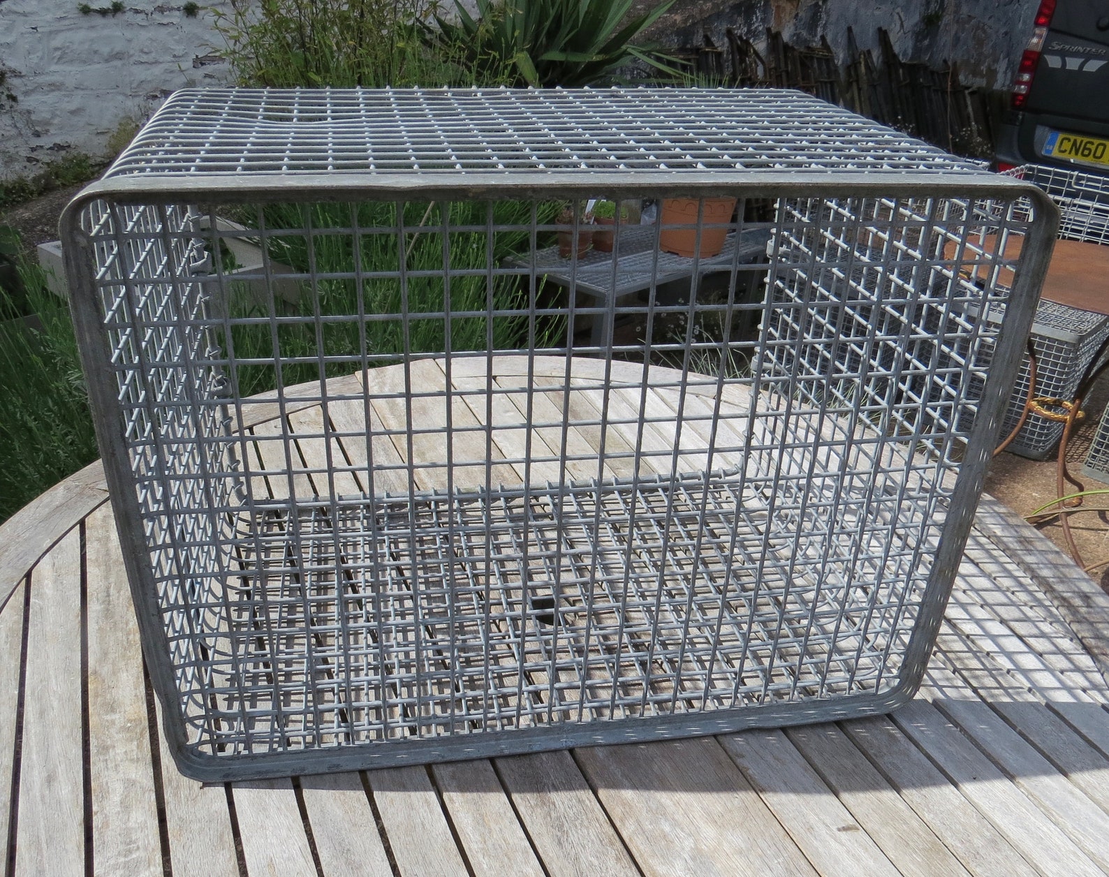 Large Wire Crate/ Heavy Duty Wire Basket / Decorative Garden Etsy