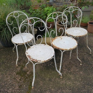 FRENCH CLASSIC GARDEN Chairs. Set of four. Mid 20th Century.