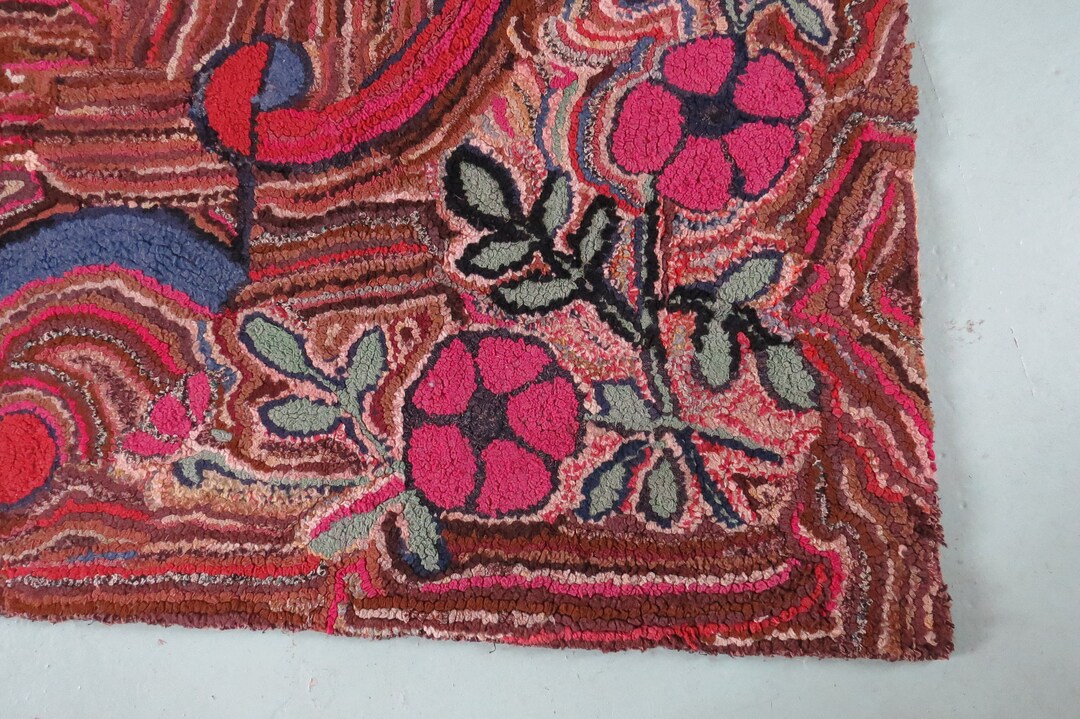 English Rag 1930's Original English Rag Rug - Etsy