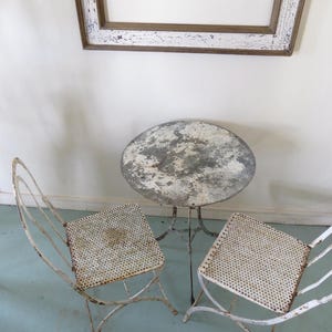 FRENCH GARDEN CHAIRS. Cast Wrought Iron. C.1920&#39;s