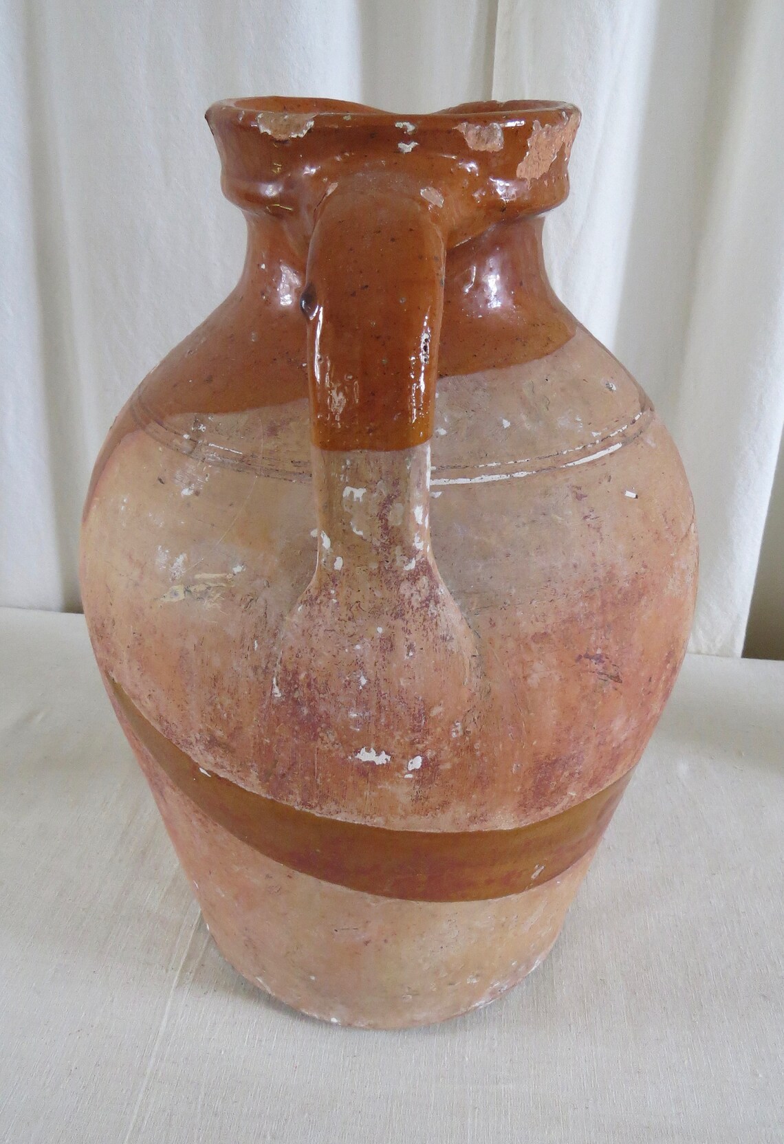 Antique Terracotta Earthenware Pitcher Mid 19C / RARE West Etsy