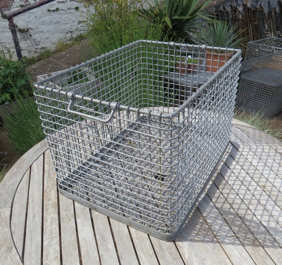 Large Wire Crate Eight Heavy Duty Wire Baskets Decorative Garden Planter Mid 20th C Storage Crates C. 1950 s Log Basket Toy Storage Etsy Ireland