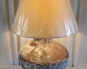 Turkish Terracotta Urn Lamp 19th Century / Antique Rustic Urn, Converted Table Lamp.