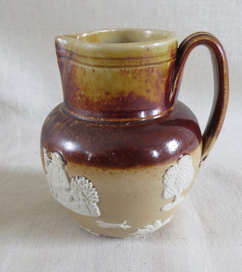 Vintage Harvest Jug/victorian Salt Glazed Stoneware - Etsy