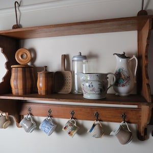 FRENCH SHELF RACK, Country Wall Display Shelves. Early 20th Century.