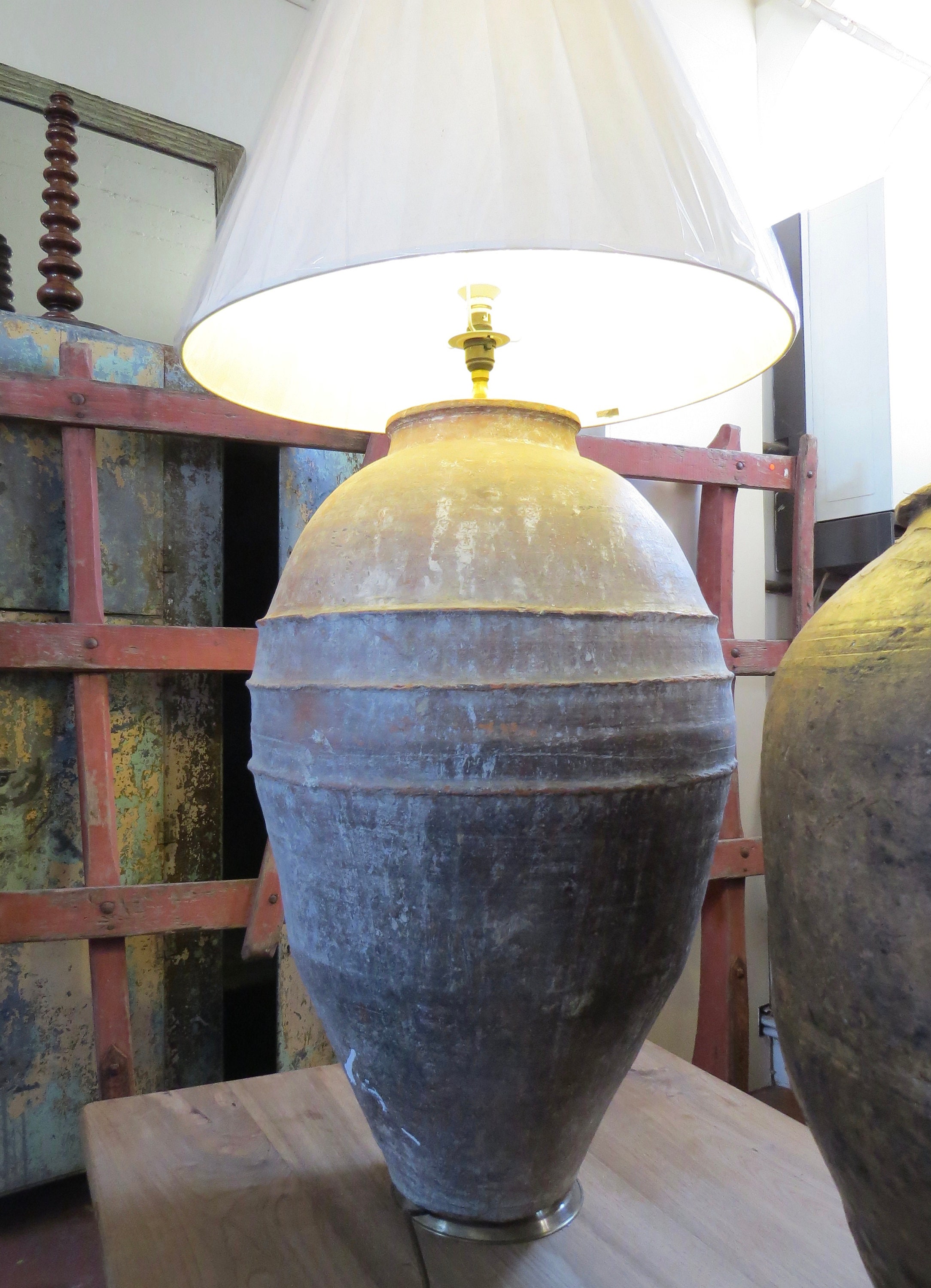 Turkish Terracotta Urn Lamp 19th Century / Antique Large Etsy