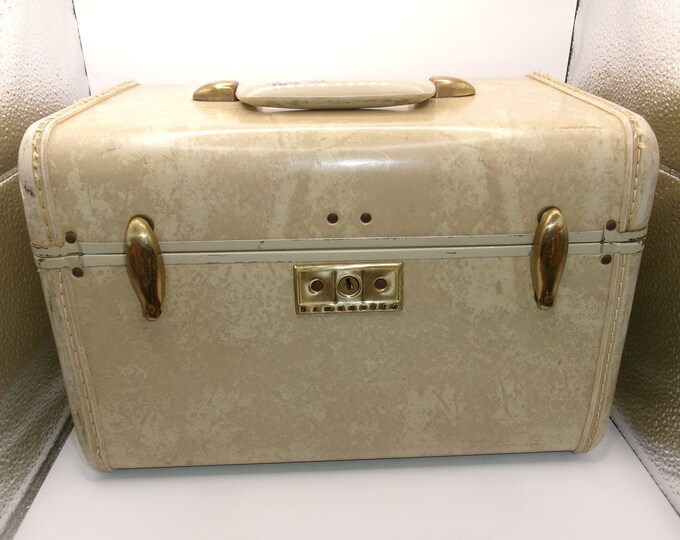 Vintage Samsonite Streamlite Train Case Beige No Key TLC Read Etsy