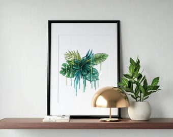 Green Flower - Plants - Downloadable print - Digital prints - Instant download